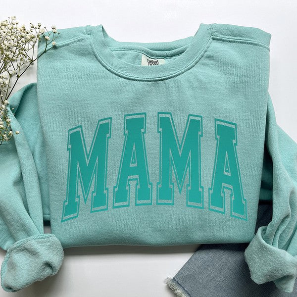 Teal Puff Print Comfort Colors Sweatshirt