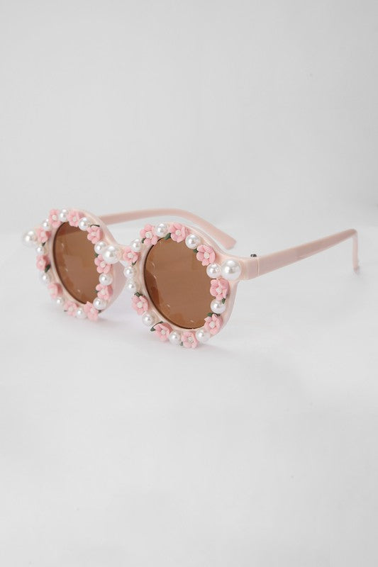 Handmade Kids Floral Pearl Sunnies G0201