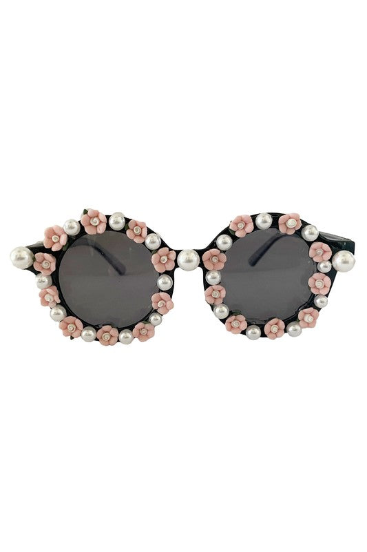 Handmade Kids Floral Pearl Sunnies G0201