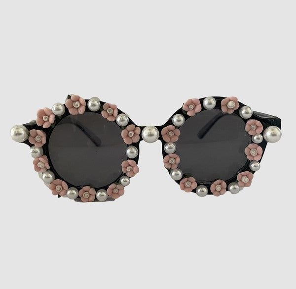 Handmade Kids Floral Pearl Sunnies G0201