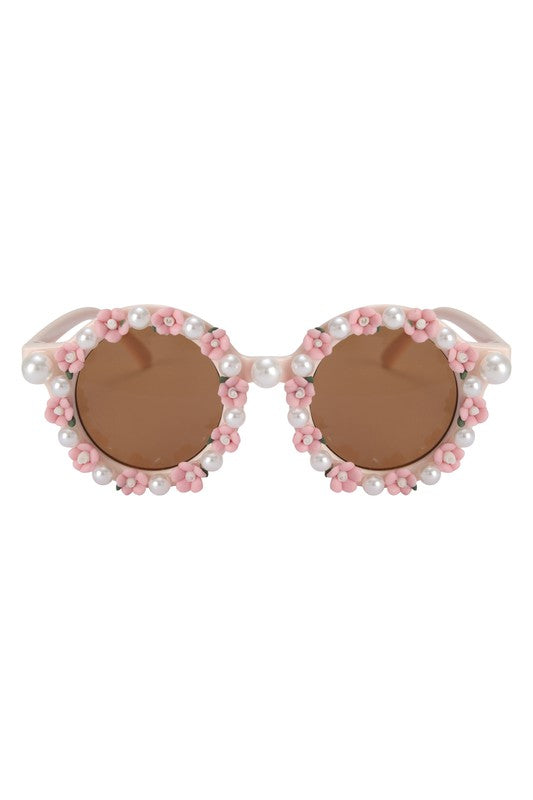 Handmade Kids Floral Pearl Sunnies G0201