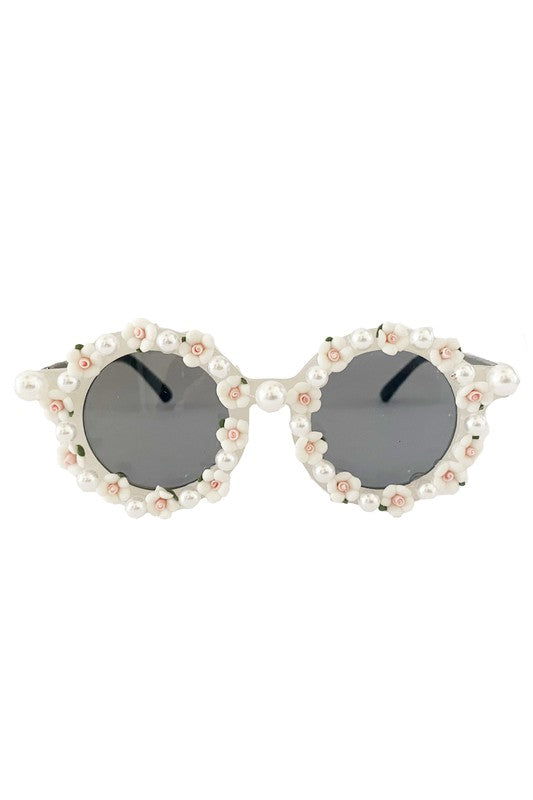 Handmade Kids Floral Pearl Sunnies G0201