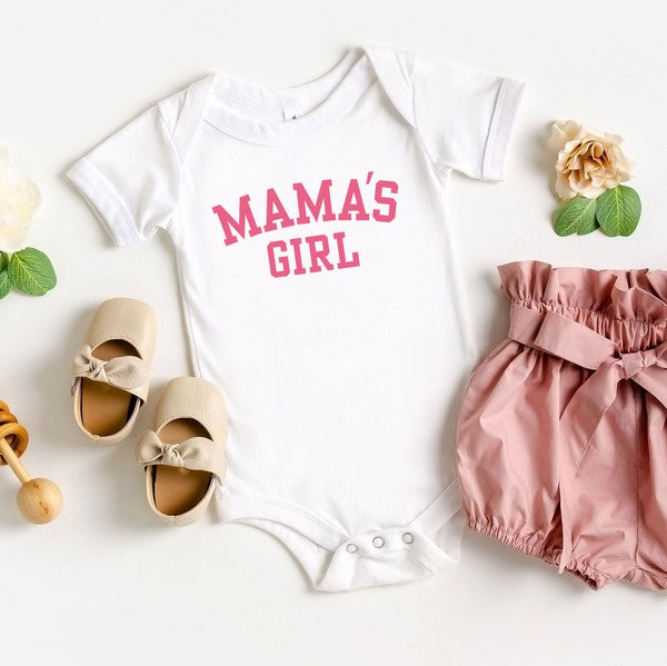 Mama's Girl Varsity Baby Onesie