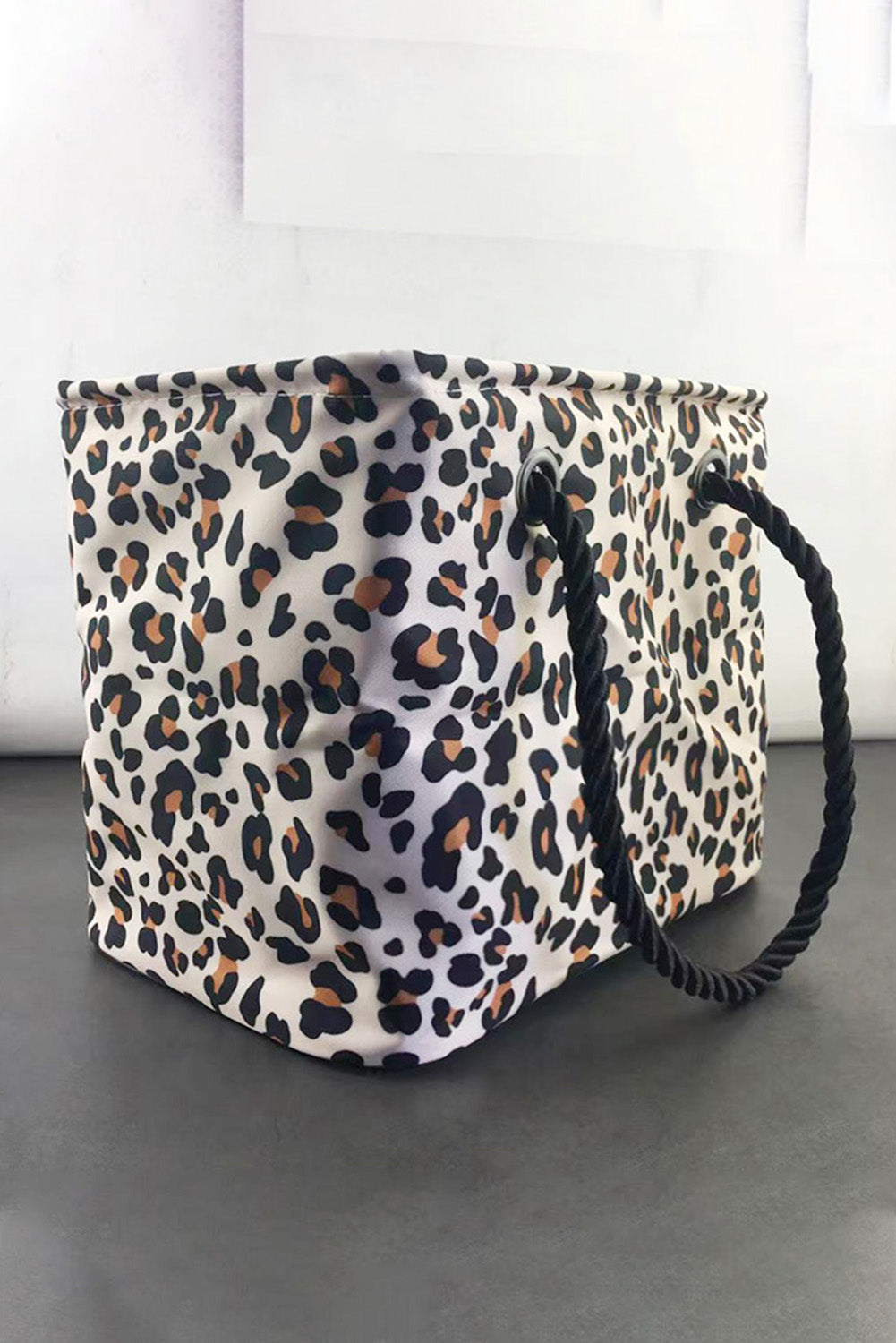 White Leopard Waterproof Canvas Toiletry Bag