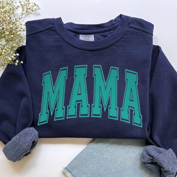 Teal Puff Print Comfort Colors Sweatshirt