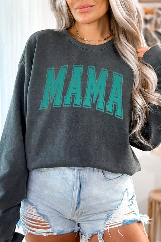 Teal Puff Print Comfort Colors Sweatshirt