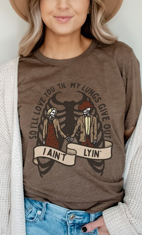 Love You Til My Lungs Give Out Graphic Tee