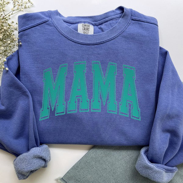 Teal Puff Print Comfort Colors Sweatshirt