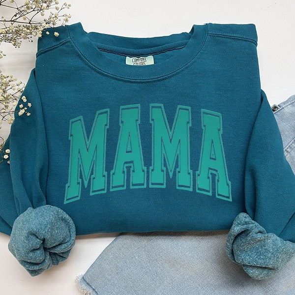 Teal Puff Print Comfort Colors Sweatshirt