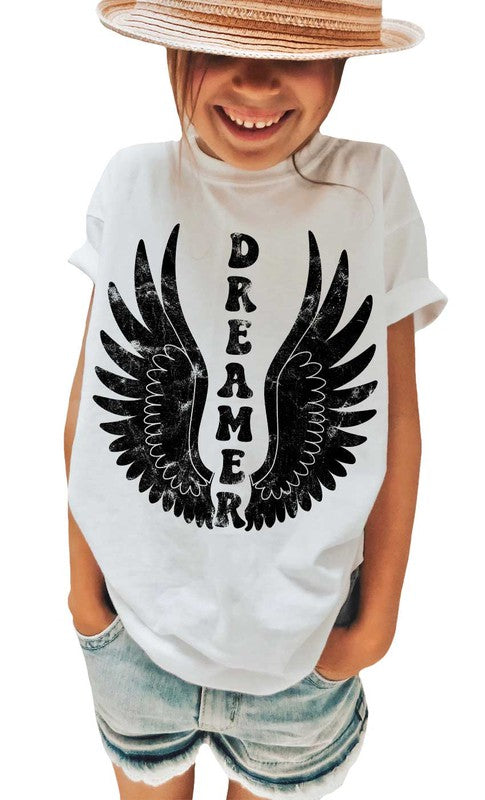 Retro Dreamer Wings Kids Graphic Tee