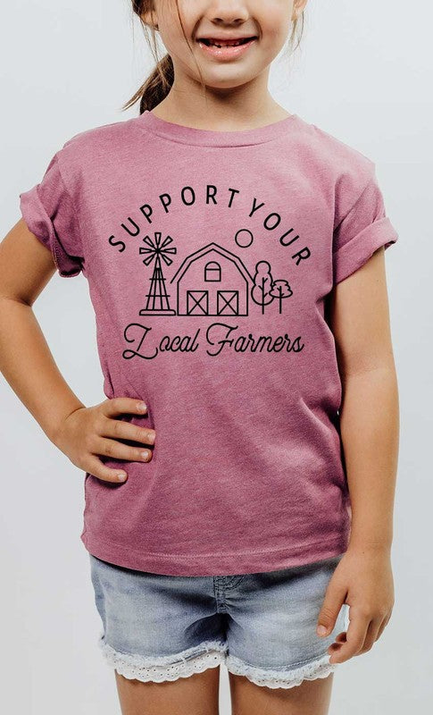 Support Your Local Farmer Kids Graphic Tee