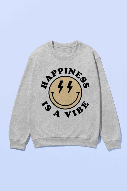 HAPPINESS IS A VIBE SWEATSHIRT PLUS SIZE