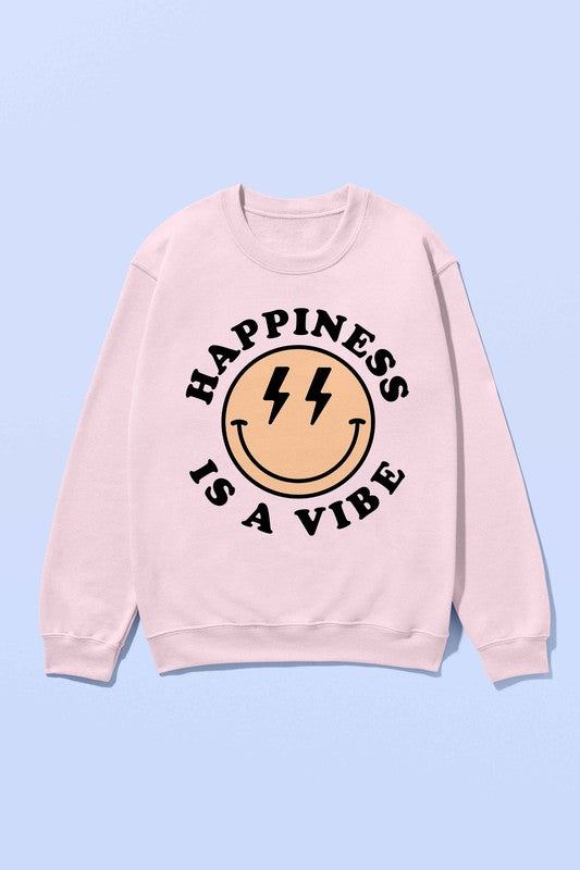 HAPPINESS IS A VIBE SWEATSHIRT PLUS SIZE