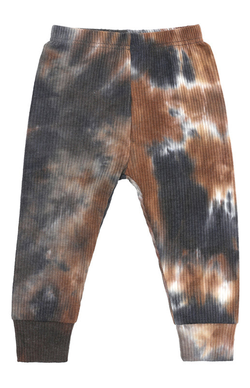 Children's Pure Cotton Pit Strip Long-Sleeved Trousers Tie-Dye Suit