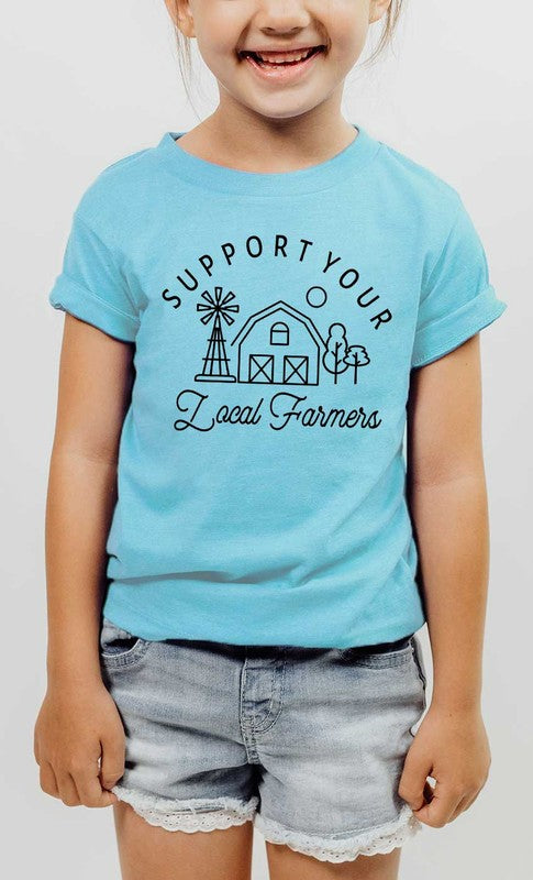 Support Your Local Farmer Kids Graphic Tee