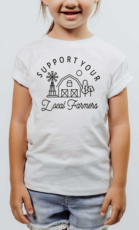 Support Your Local Farmer Kids Graphic Tee