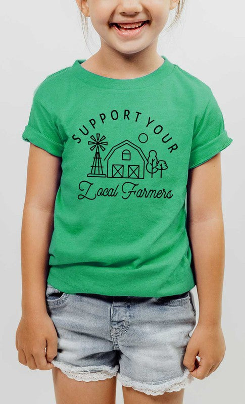 Support Your Local Farmer Kids Graphic Tee