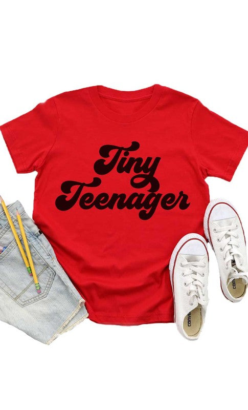 Retro Tiny Teenager Kids Graphic Tee