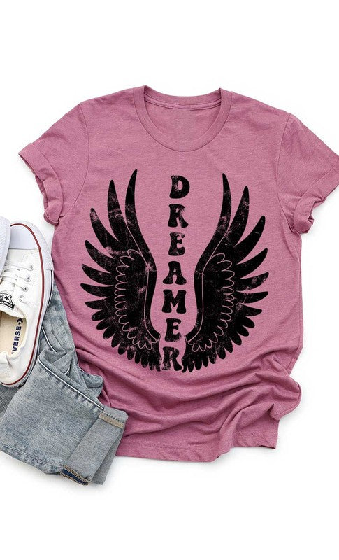 Retro Dreamer Wings Kids Graphic Tee