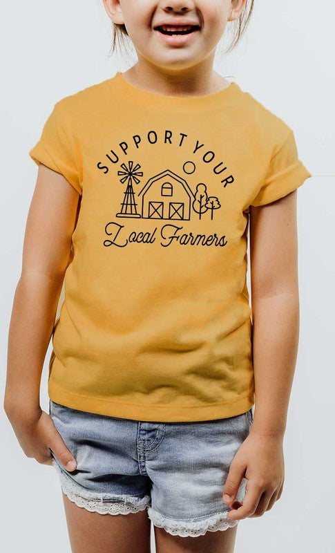 Support Your Local Farmer Kids Graphic Tee