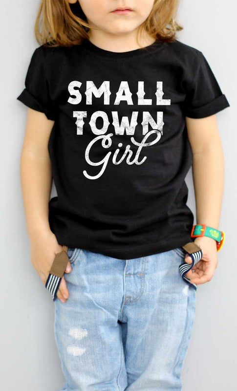 Retro Small Town Girl Kids Graphic Tee