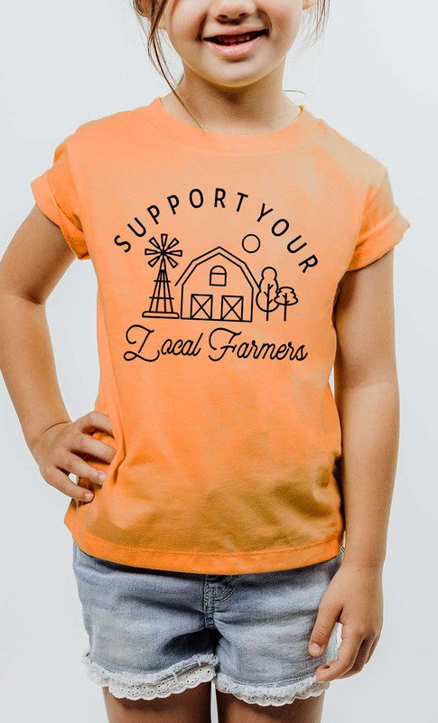 Support Your Local Farmer Kids Graphic Tee