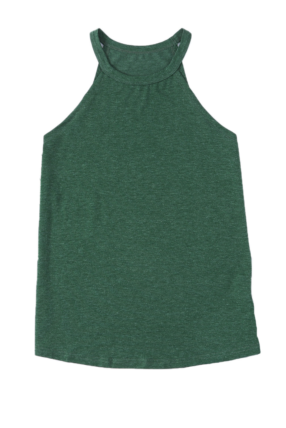 Solid Color Crew Neck Tank Top