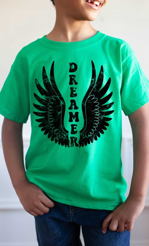 Retro Dreamer Wings Kids Graphic Tee